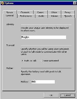 Team Sound General Options