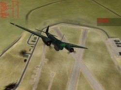 A Ju-88 after a semi-successful bombing pass (all screenshots taken from the actual SDOE War tests)